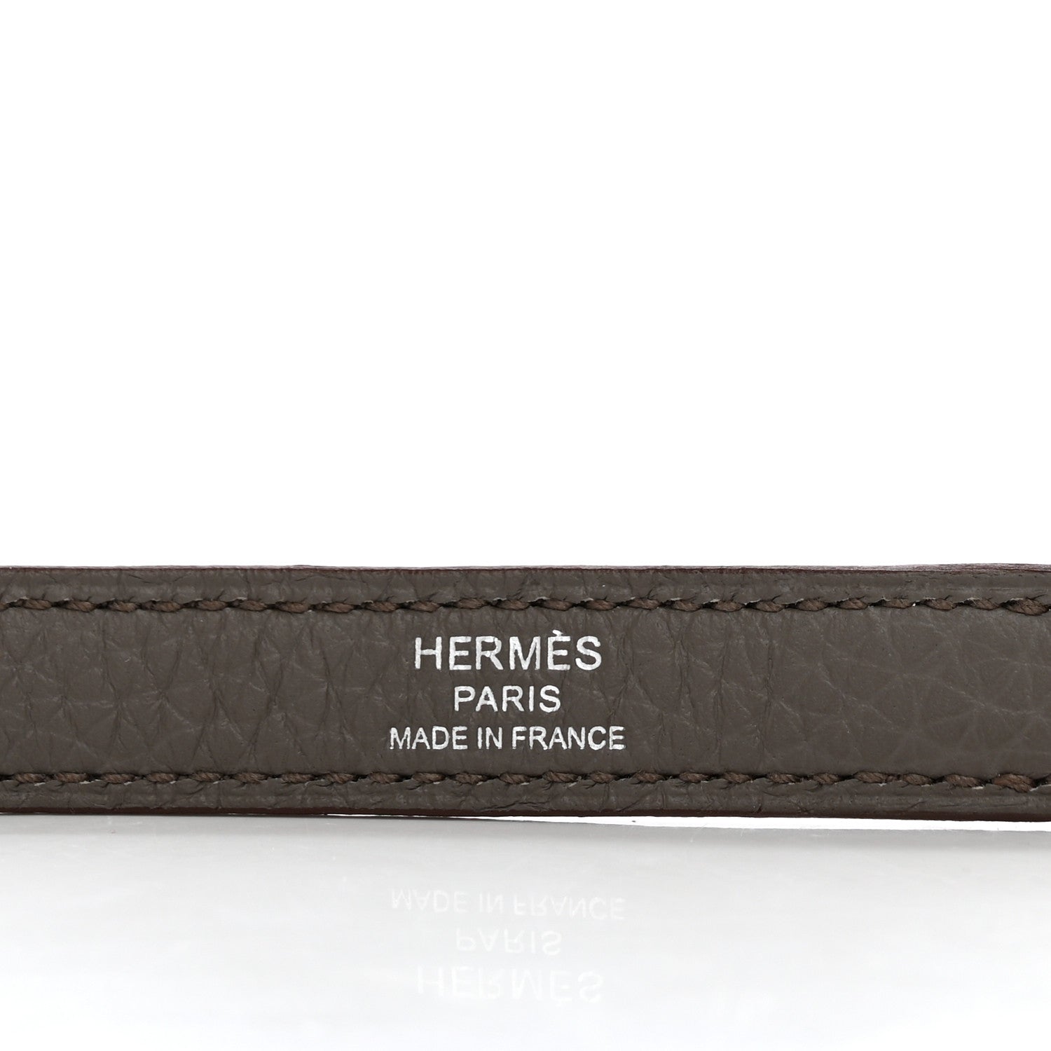 Hermes Taurillon Clemence Kelly Shoulder Strap Etain 3 of 3