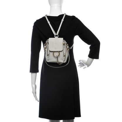 Chloe Suede Calfskin Mini Faye Backpack Airy Grey 2 of 10