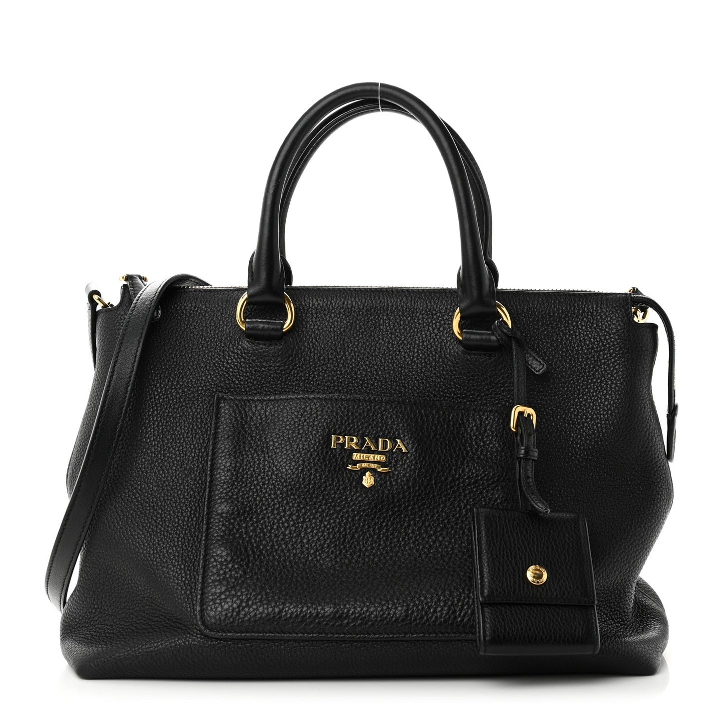 Vitello Daino Boxy Tote Black