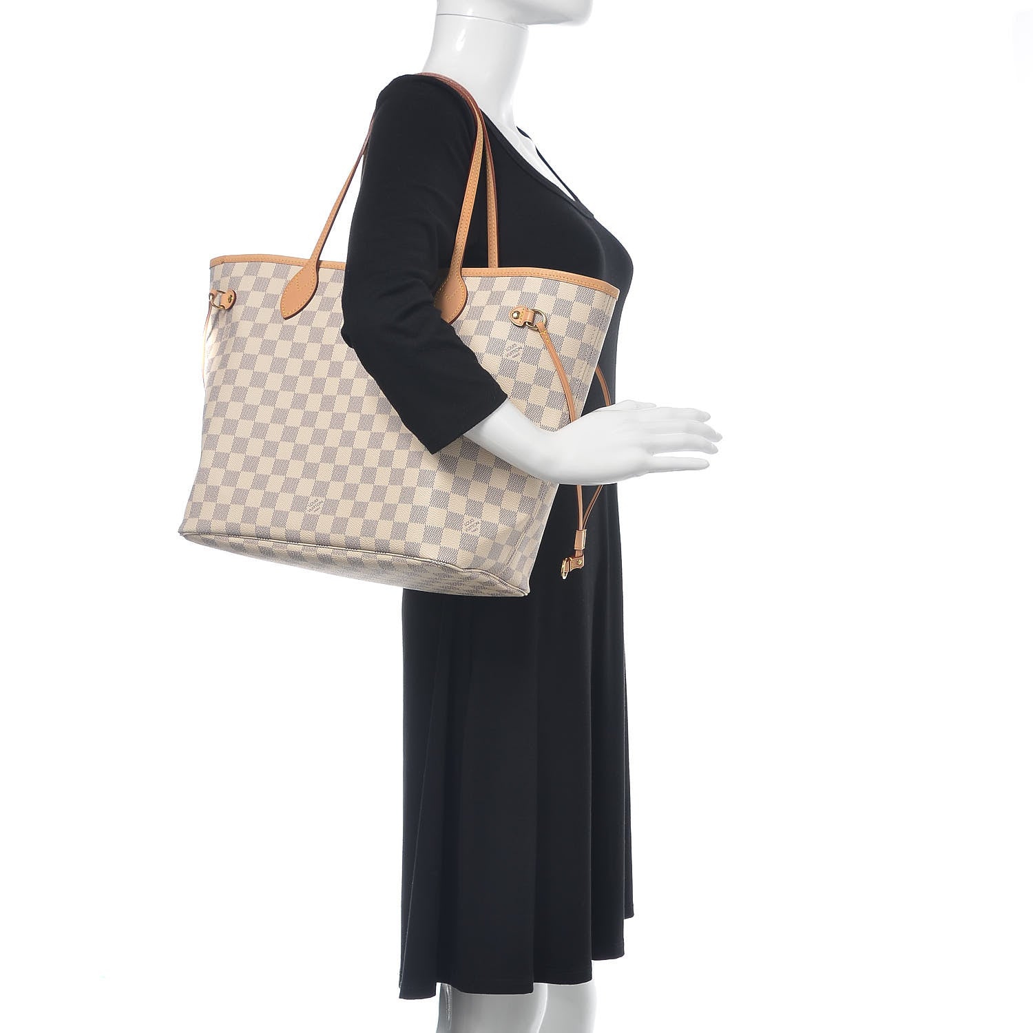 Louis Vuitton Damier Azur Neo Neverfull MM Rose Ballerine 3 of 14