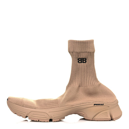 Balenciaga Technical Ribbed 3D Recycled Knit Womens Speed 3.0 Sneakers 41 Monocolor Beige 1 of 7