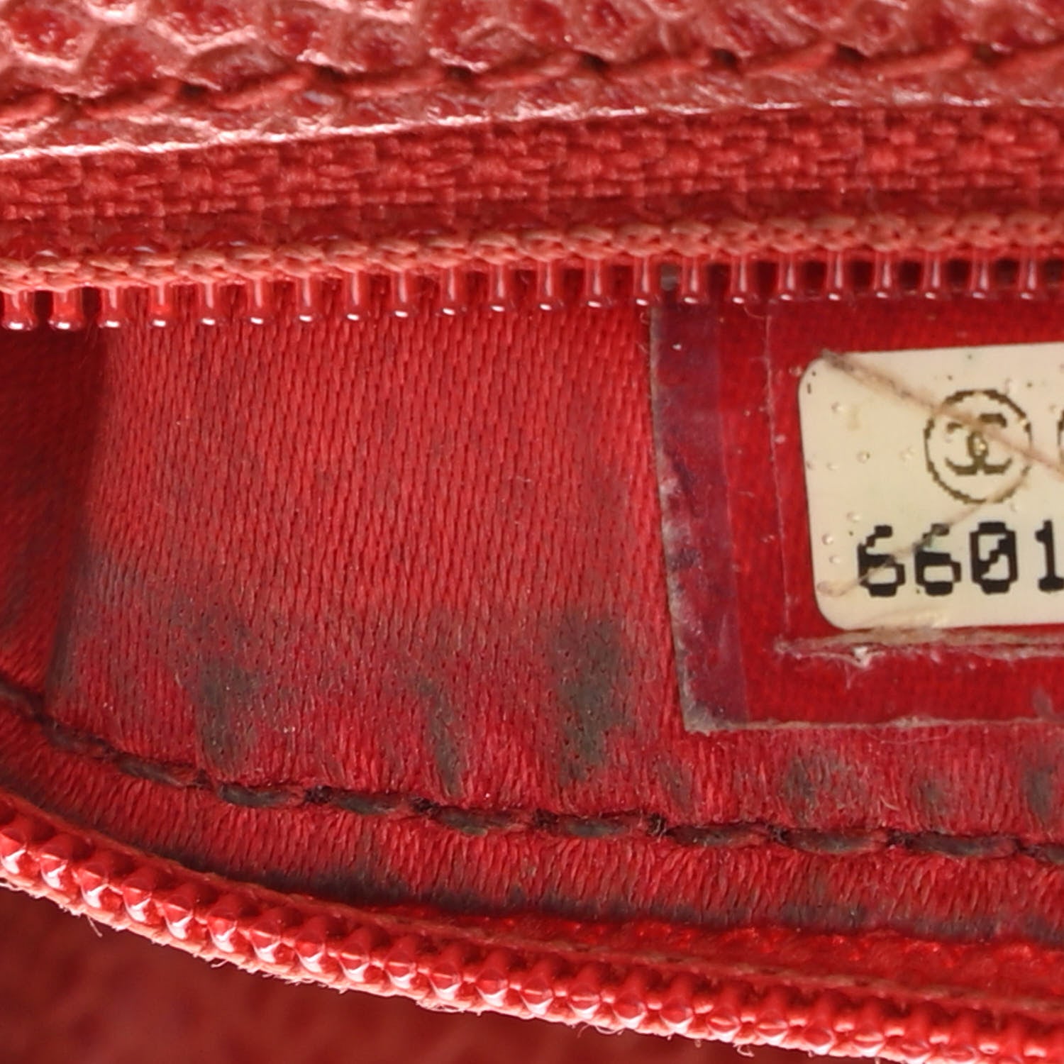 Chanel Caviar Tortoise CC Handle Tote Red 12 of 13
