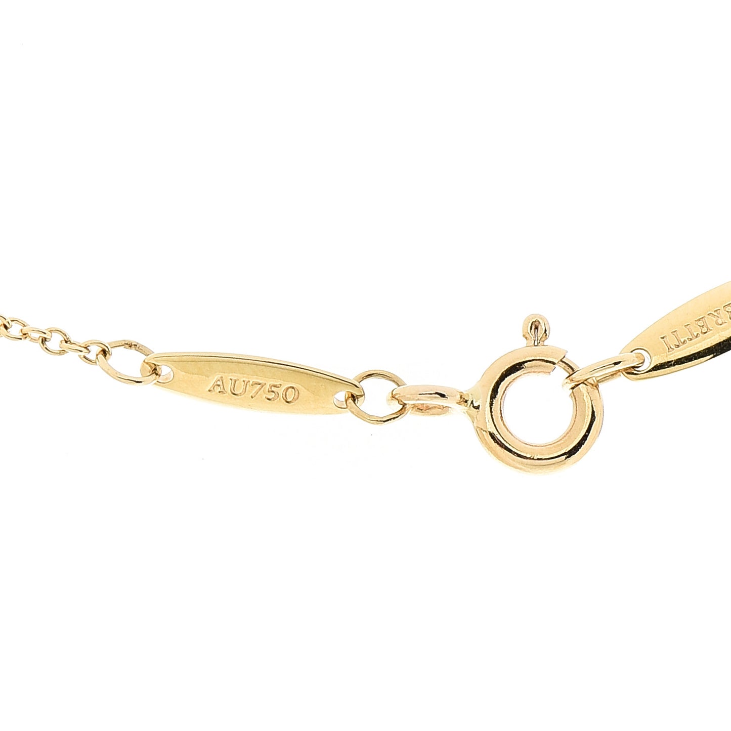 18K Yellow Gold Diamond .05ct Elsa Peretti Diamonds by the Yard Pendant Necklace