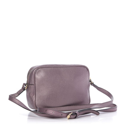 Gucci Metallic Pebbled Calfskin Small Soho Disco Bag Purple 3 of 12