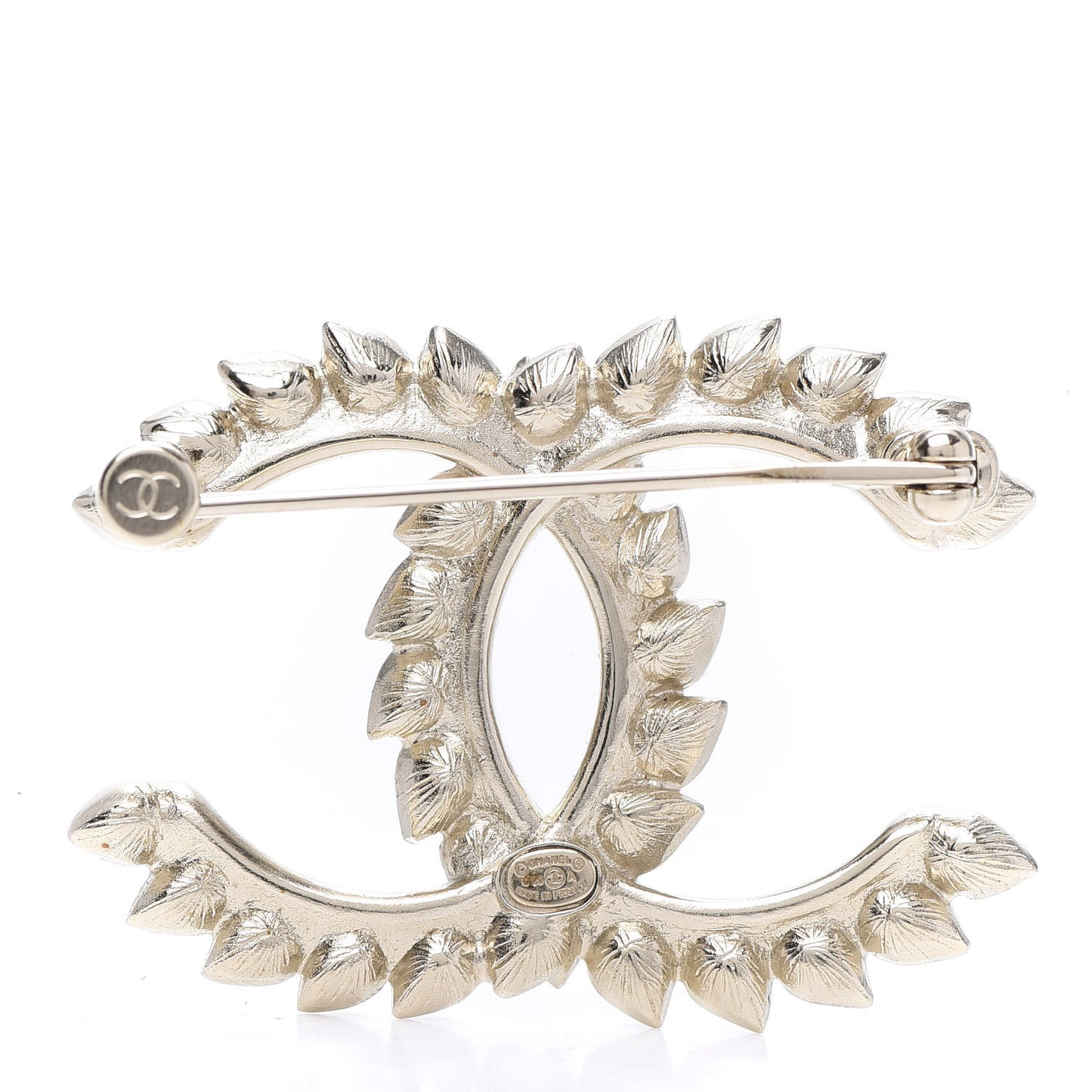 Strass Crystal Dazzling Wheat CC Brooch Gold