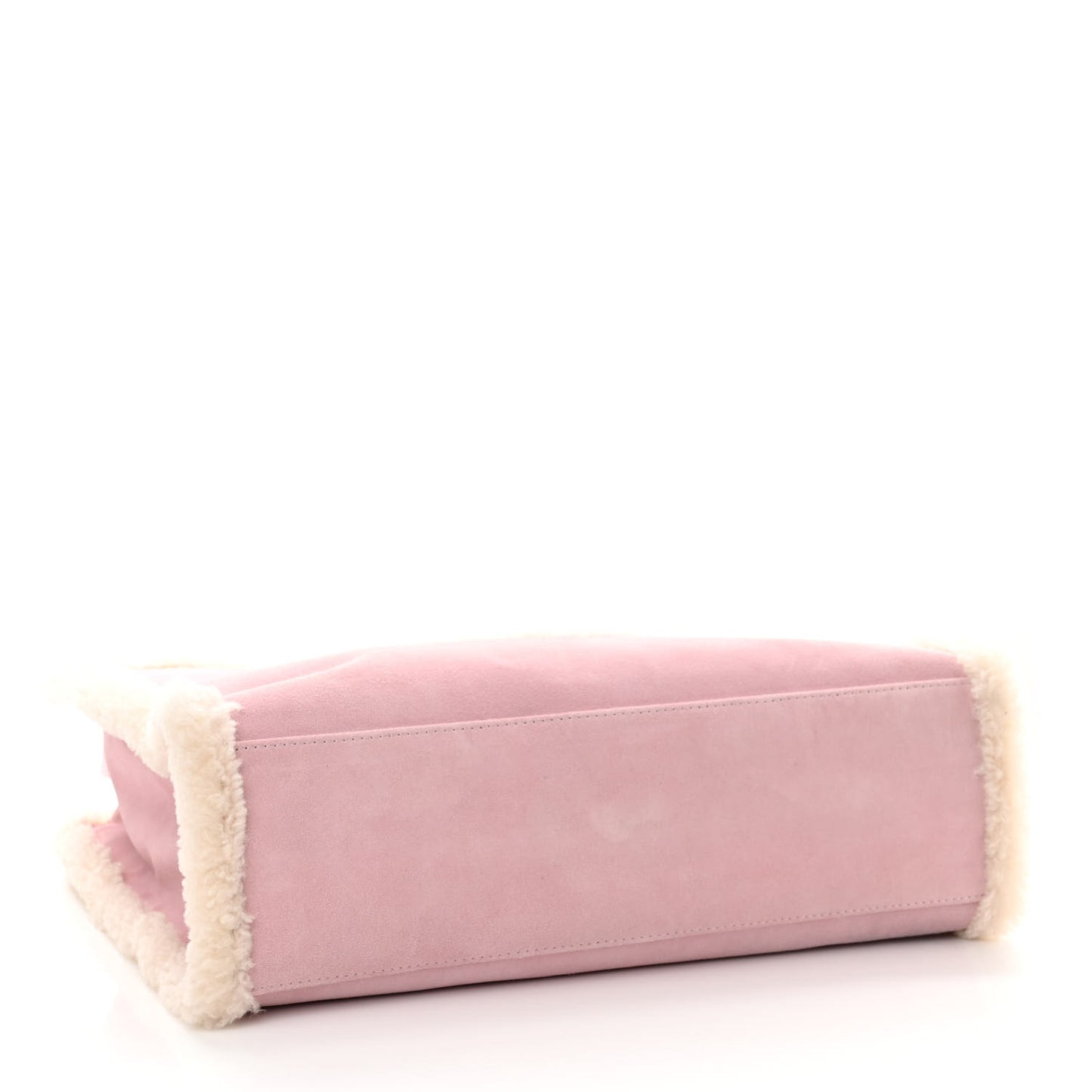 X UGG Suede Shearling Medium Shopping Bag Pink