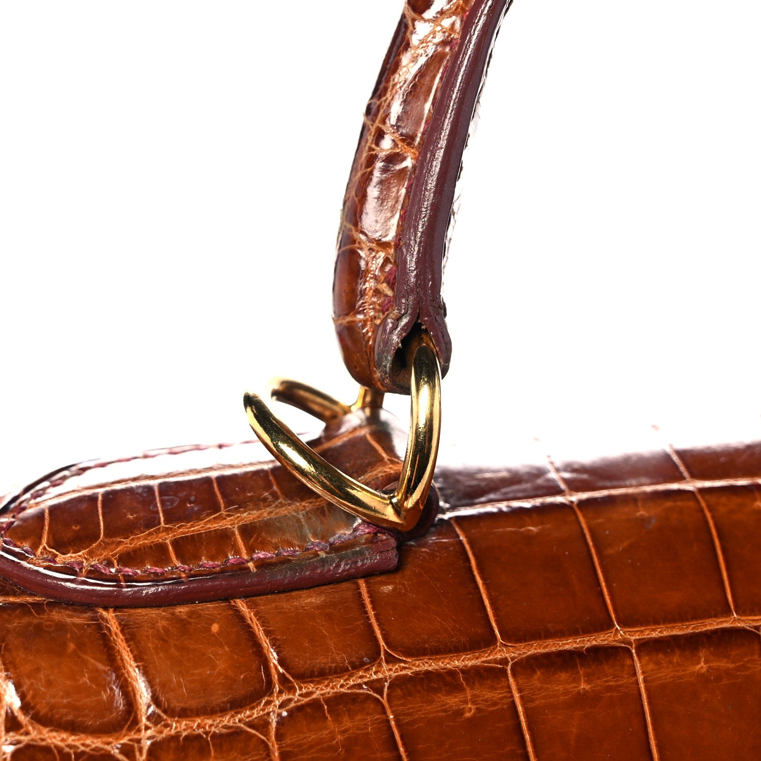 Hermes Shiny Niloticus Crocodile Kelly Sellier 28 Miel 21 of 34