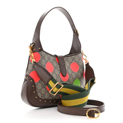 Gucci GG Supreme Monogram Geometric Textured Dollar Calfskin Web Small Jackie 1961 Hobo 3 of 11