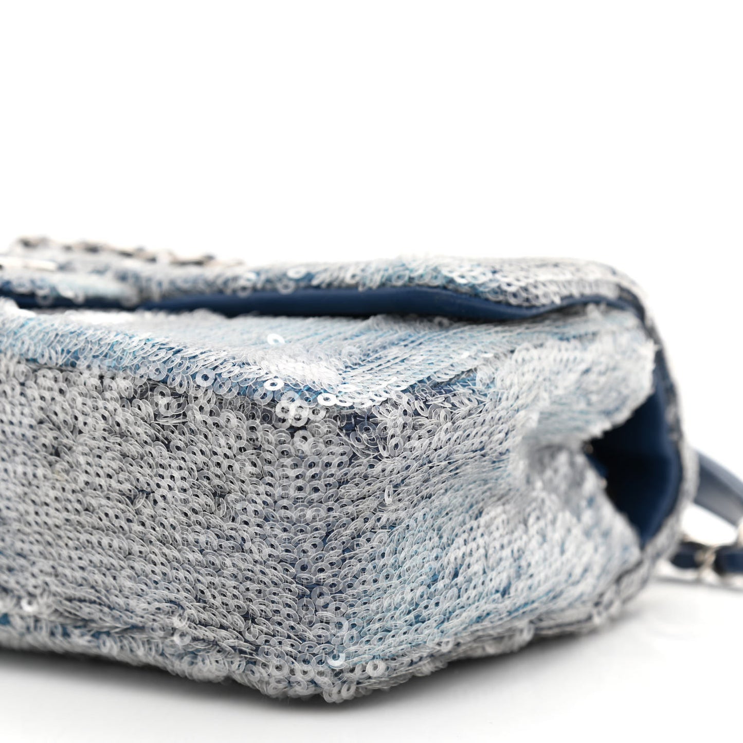 Sequin Mini Waterfall Flap Light Blue