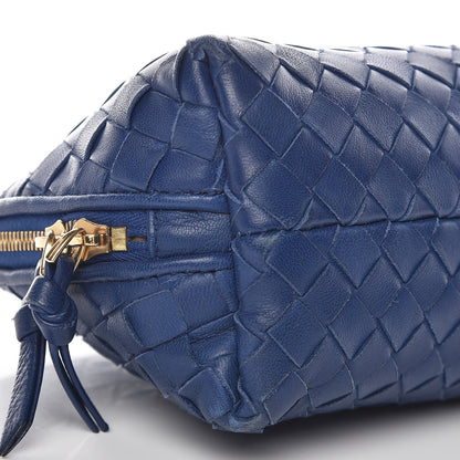 Bottega Veneta Nappa Intrecciato Cosmetic Case Cobalt 9 of 16