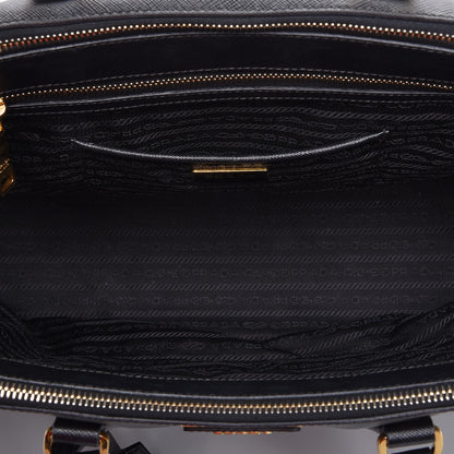 Prada Saffiano Lux Large Double Zip Tote Nero Black 5 of 7