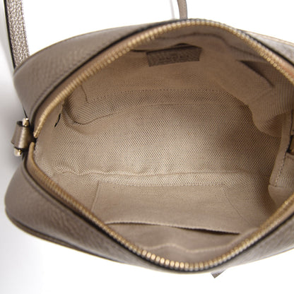 Gucci Metallic Pebbled Calfskin Small Soho Disco Bag Golden Beige 5 of 7