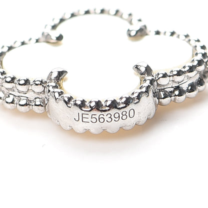 Van Cleef & Arpels 18K White Gold Mother of Pearl 10 Motifs Vintage Alhambra Necklace 6 of 8