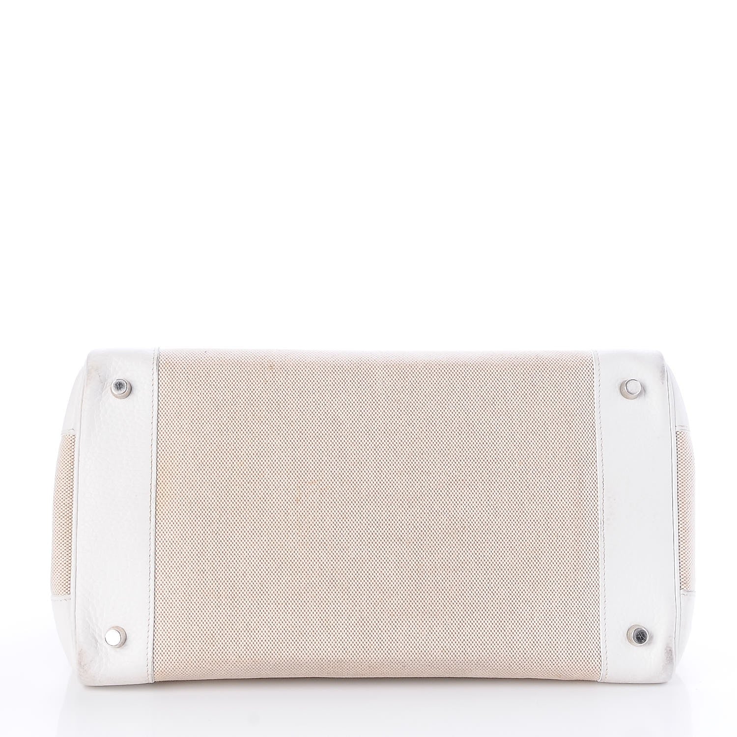 Hermes Toile Taurillon Clemence Birkin 35 White 6 of 41