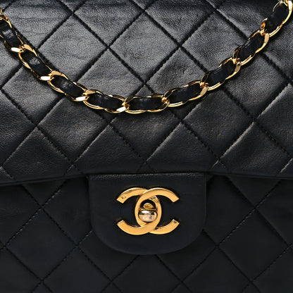Chanel Lambskin Quilted Medium Double Flap Black 8 of 10