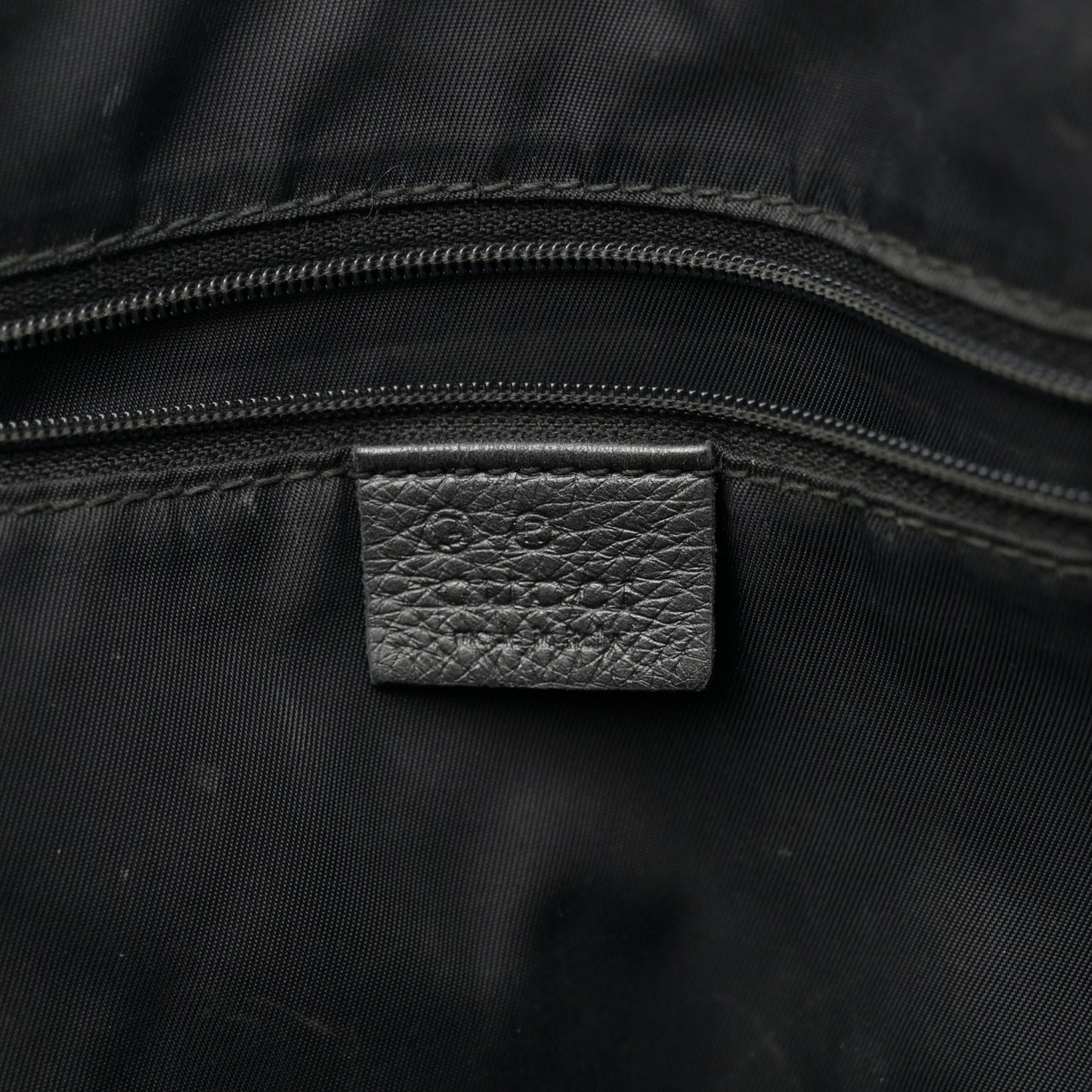 Metallic Guccissima Large Tote Dark Grey