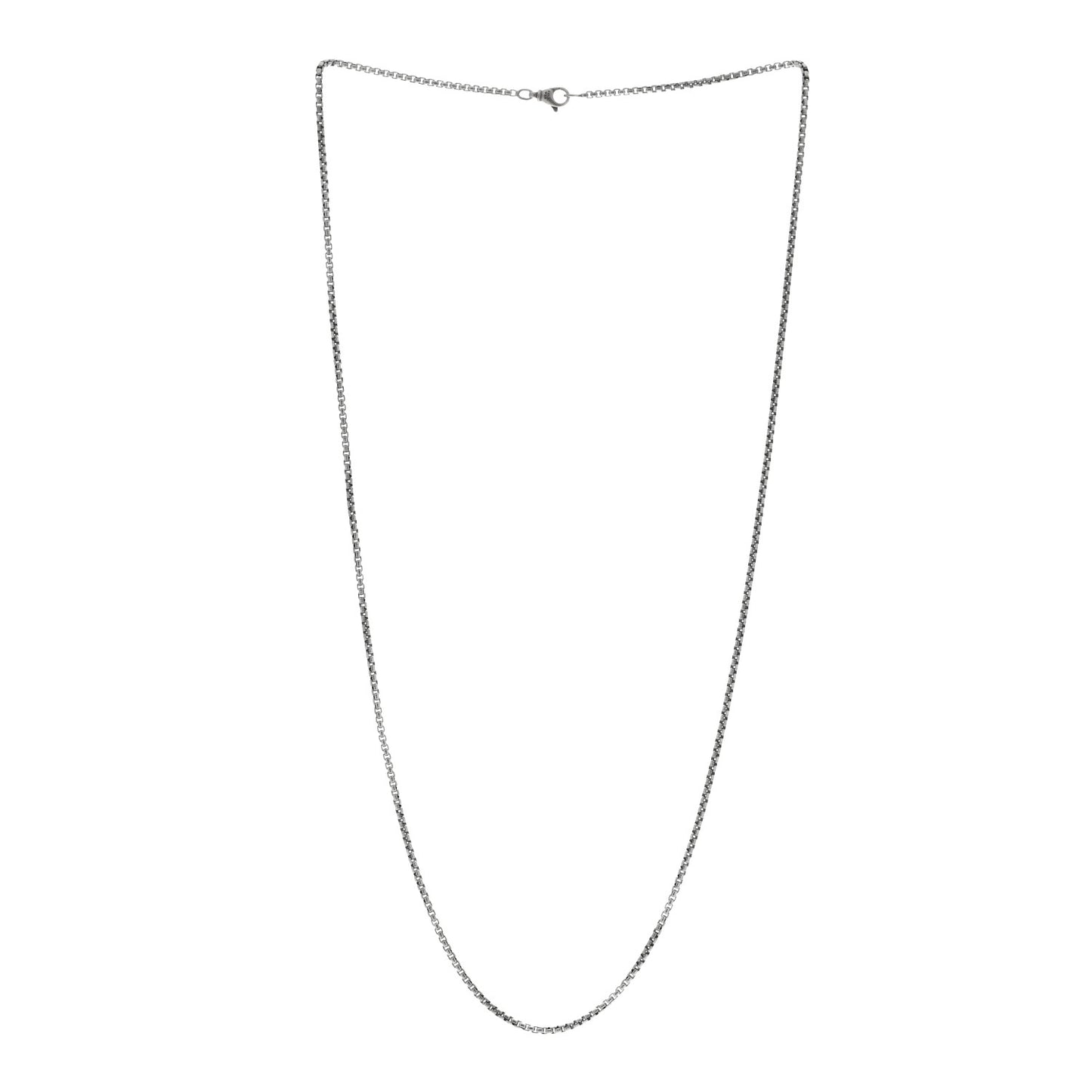 Sterling Silver 2.7mm Small Box Chain Necklace 32"
