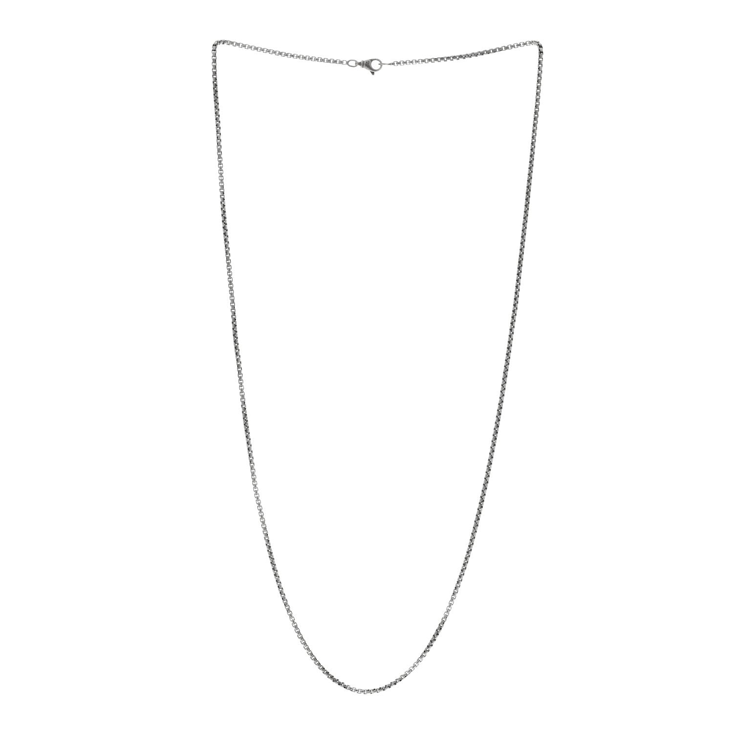 David Yurman Sterling Silver 2.7mm Small Box Chain Necklace 32" 3 of 4