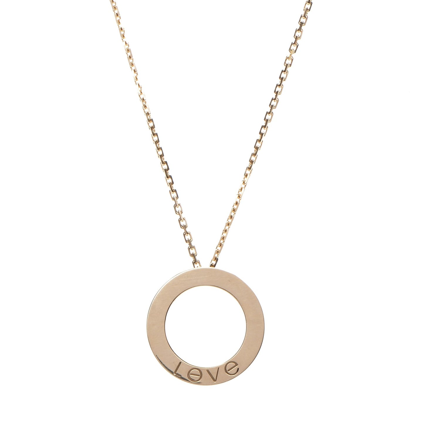 18K Yellow Gold LOVE Pendant Necklace