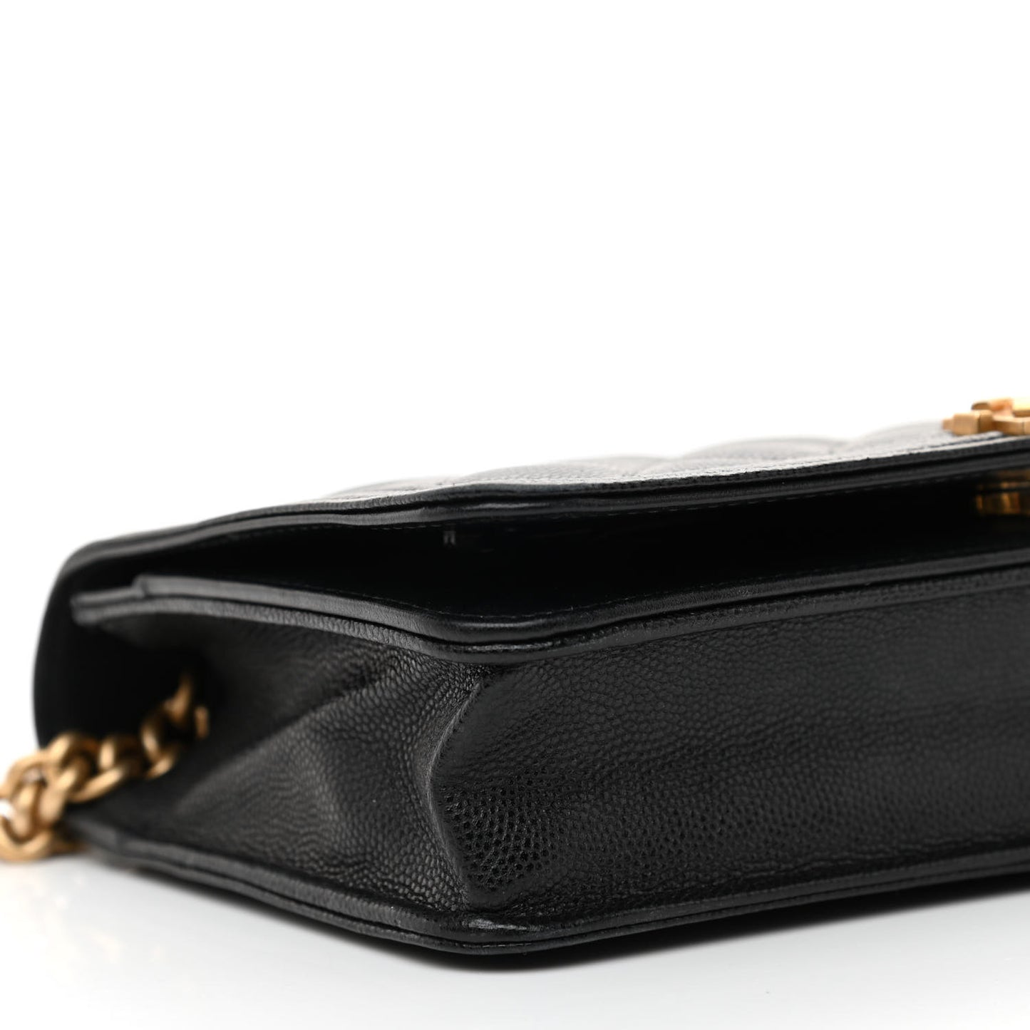 Caviar Quilted Boy Wallet On Chain WOC Black