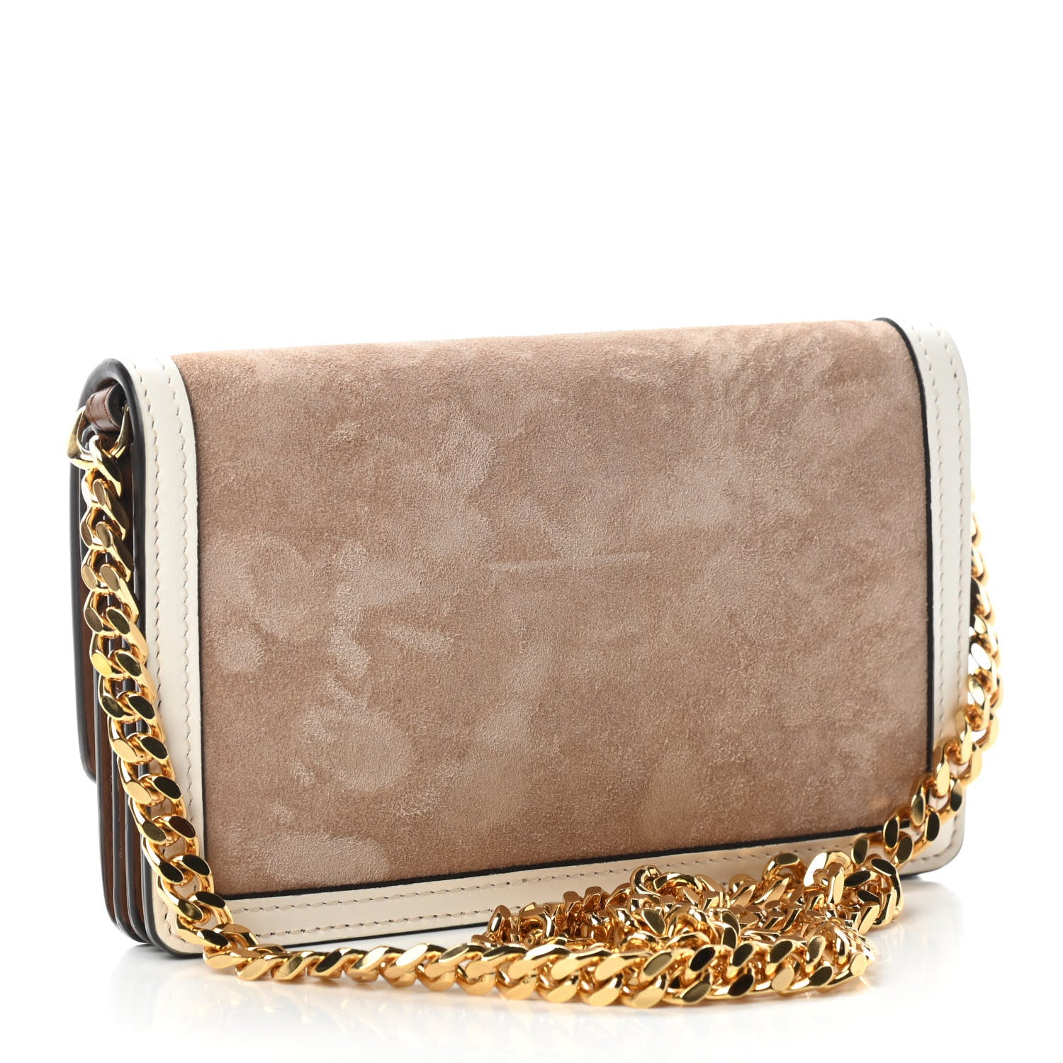 Burberry Suede Calfskin Large Jessie Chain TB Bag Biscuit 3 of 8