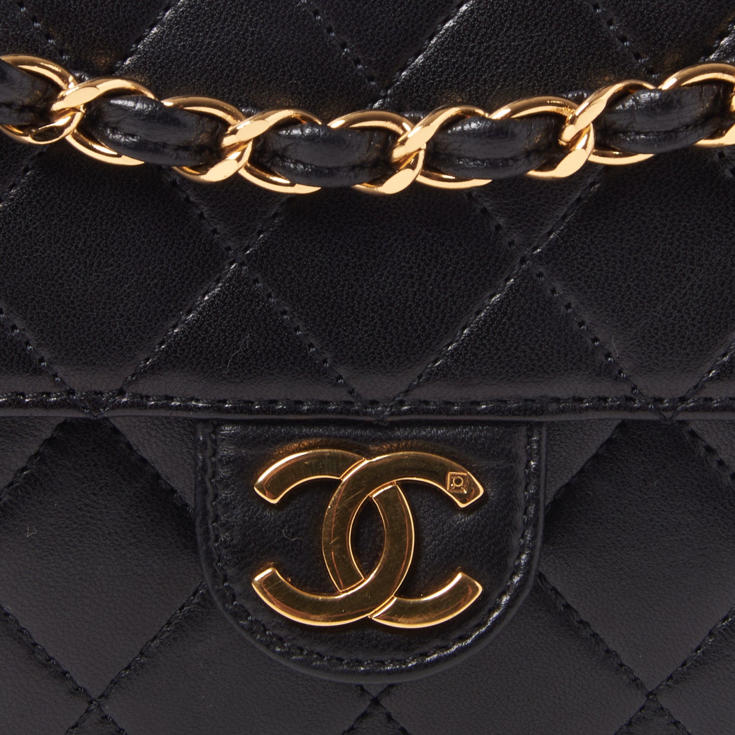 Chanel Lambskin Quilted Small Single Flap Black 7 of 10