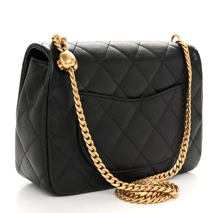 Chanel Caviar Quilted Sweetheart Flap Black 3 of 11