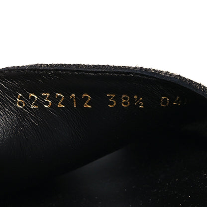 Gucci Jacquard Black Denim GG Monogram Angelina Platform 55mm Slide Sandals 38.5 Black Ivory 6 of 8