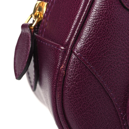Christian Dior Calfskin Mini Saddle Bowler Purple 11 of 13