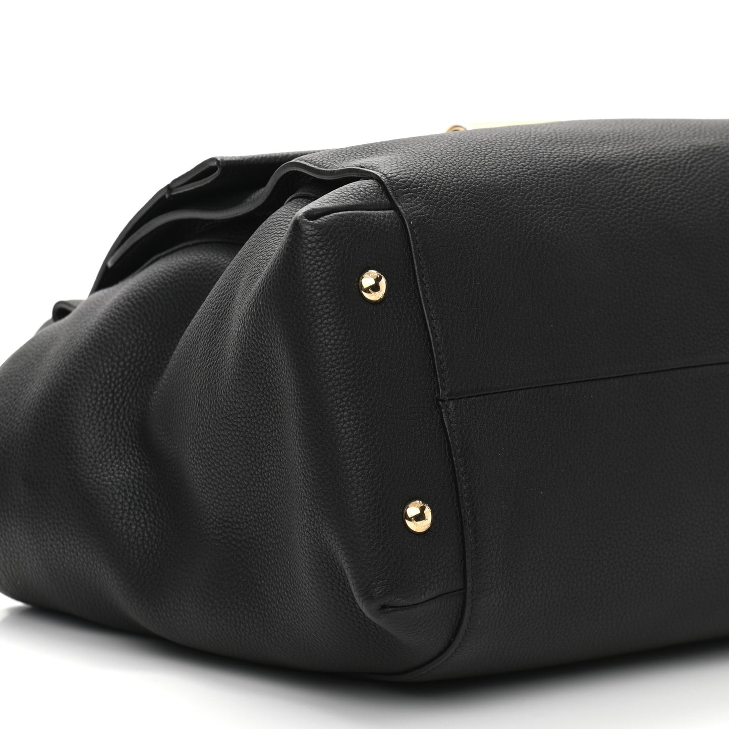 Grained Calfskin Bitter Pocket Tote Black
