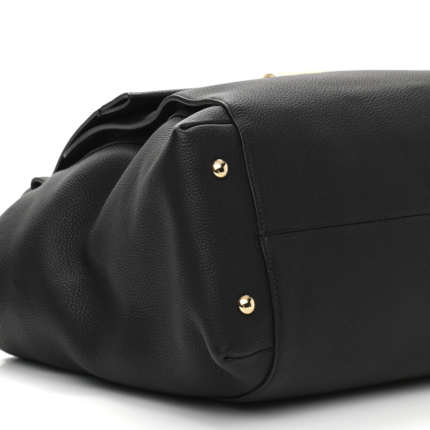 Salvatore Ferragamo Grained Calfskin Bitter Pocket Tote Black 8 of 9