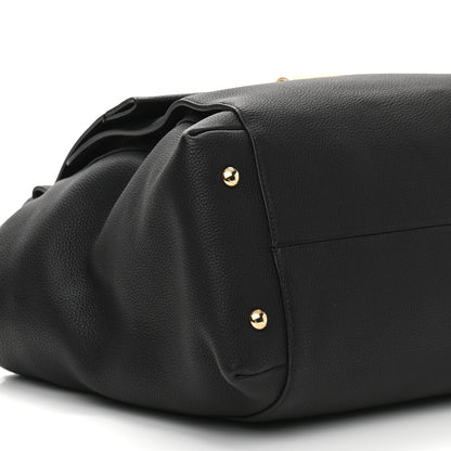 Salvatore Ferragamo Grained Calfskin Bitter Pocket Tote Black 8 of 9
