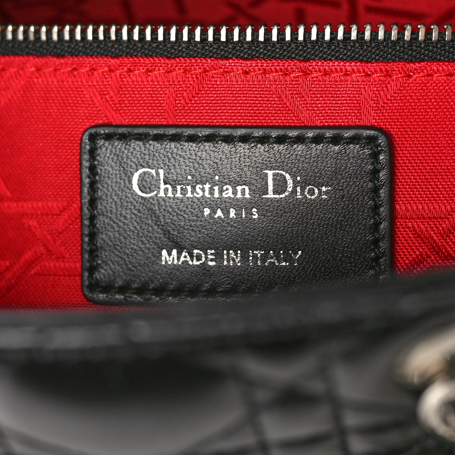 Lambskin Cannage Small Lucky Badges My Lady Dior Black