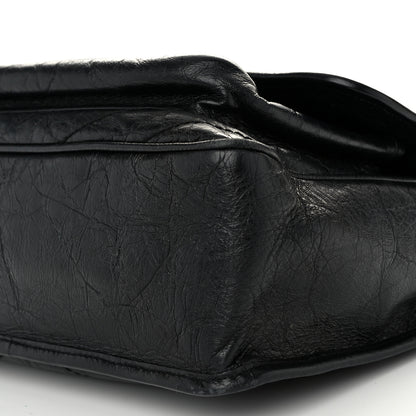 Saint Laurent Crinkled Calfskin Matelasse Monogram Medium Niki Chain Satchel Black 10 of 10