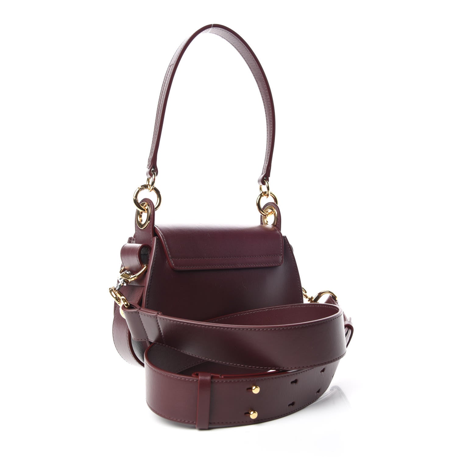 Chloe Calfskin Small Tess Bag Burnt Brown 3 of 9