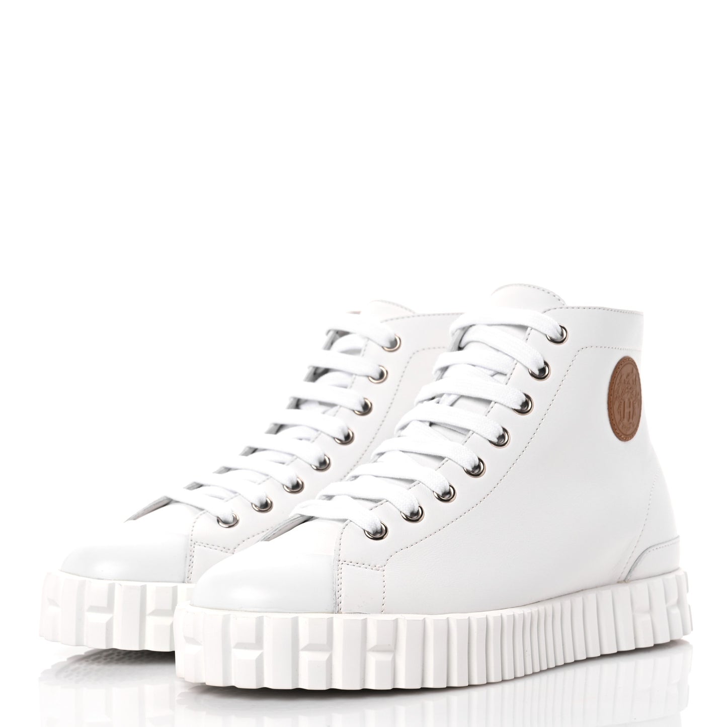 Calfskin Womens Climb Sneakers 37 White