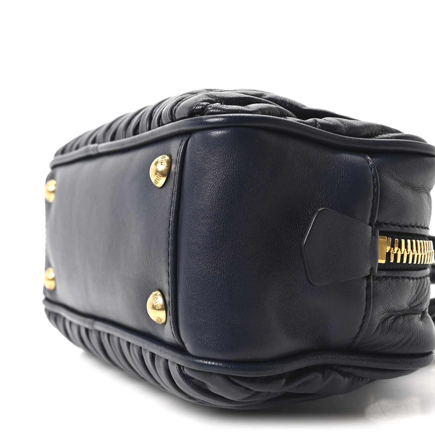 Nappa Matelasse Regular Arcadie Top Handle Bag Baltic Blue