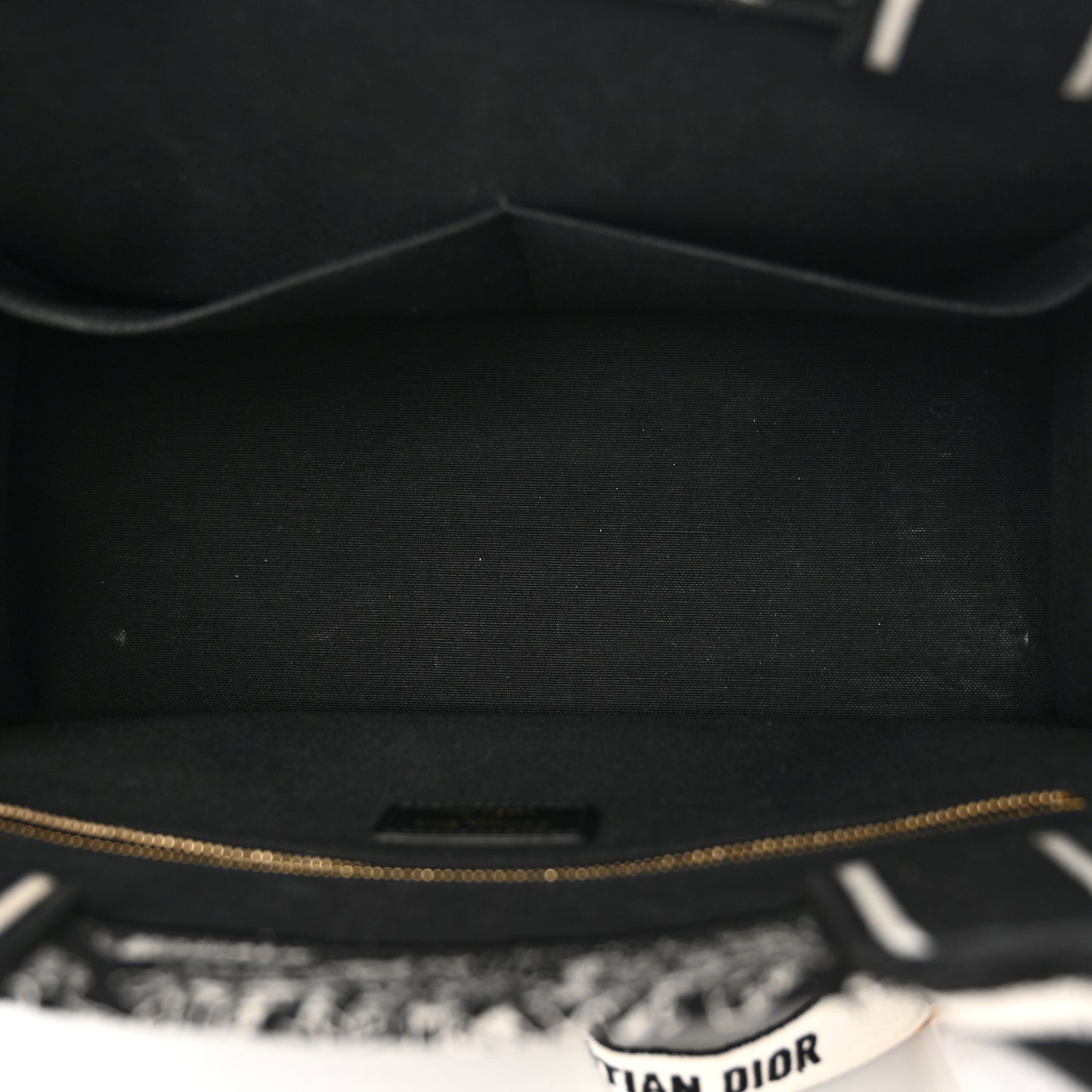 Calfskin Canvas Medium Plan De Paris Book Tote With Strap Black White