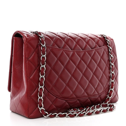 Chanel Caviar Quilted Maxi Single Flap Red 3 of 10