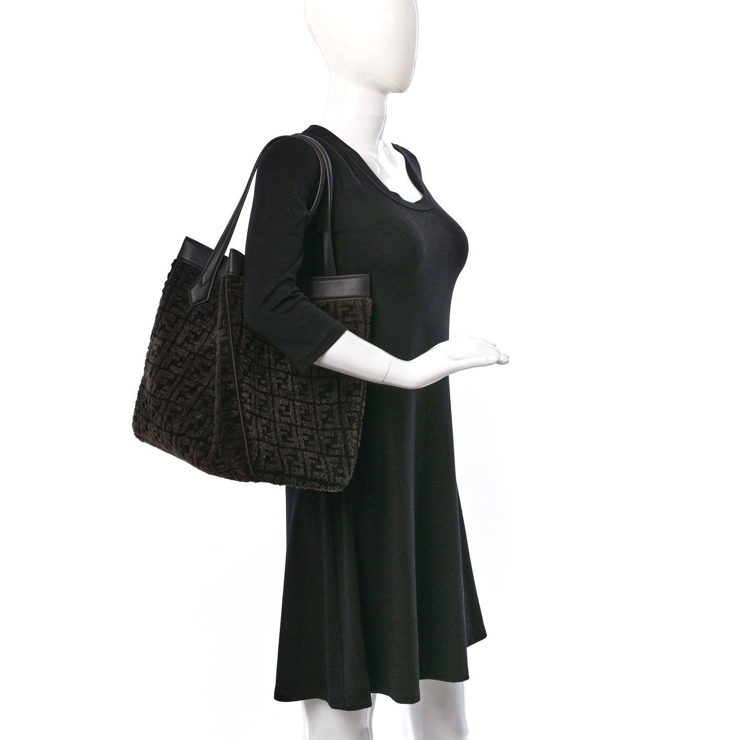 Sheepskin FF 1974 Large Fendi Origami Brown