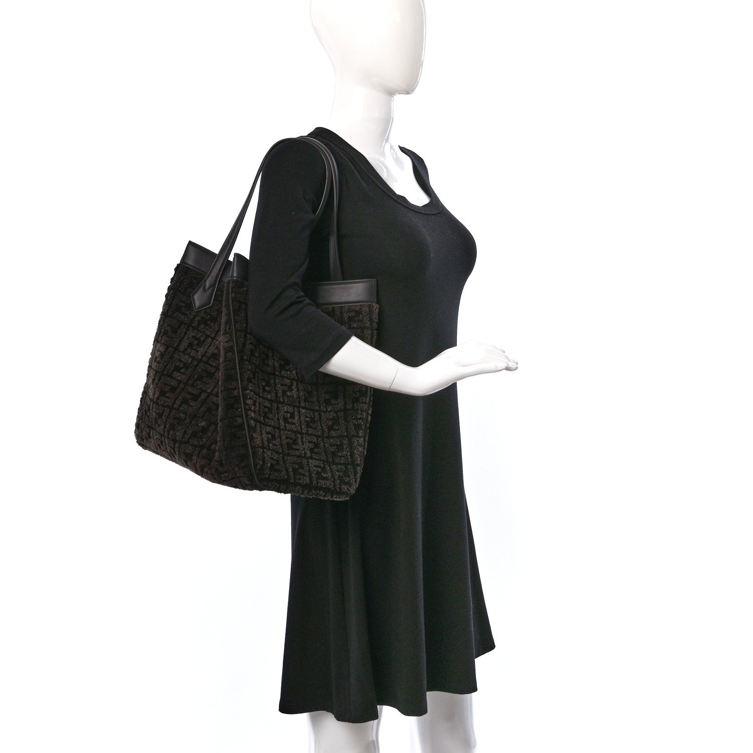 Fendi Sheepskin FF 1974 Large Fendi Origami Brown 2 of 13