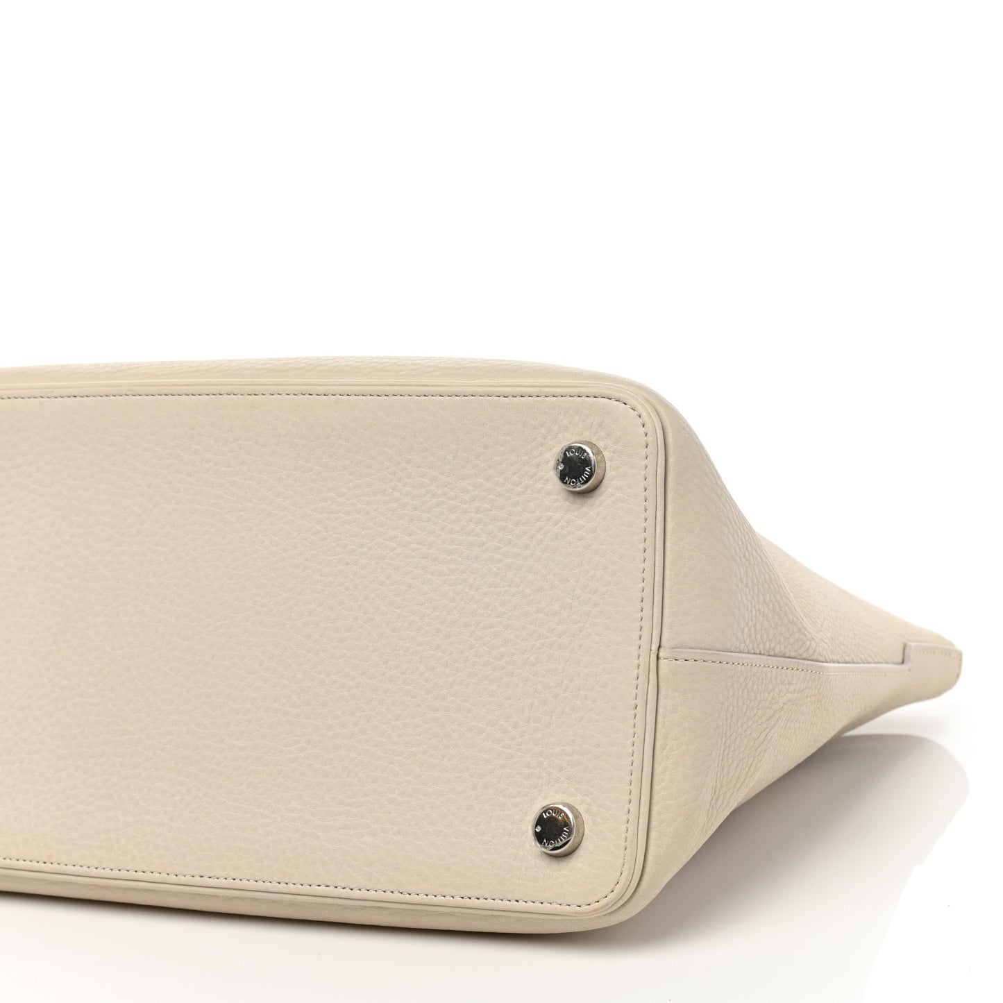 Veau Ecorce Haute Maroquinerie Lockit MM Ivory