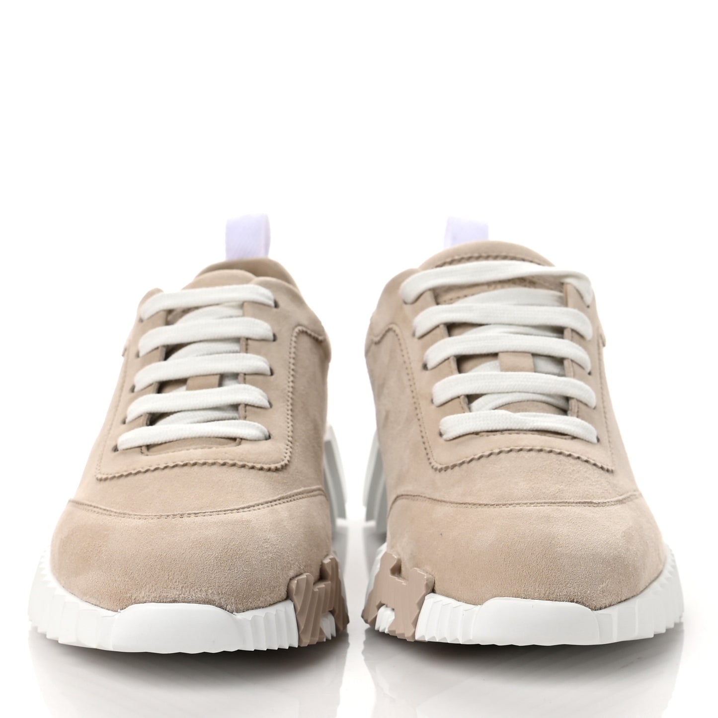 Goatskin Suede Goatskin Bouncing Sneakers 36 White Gomme