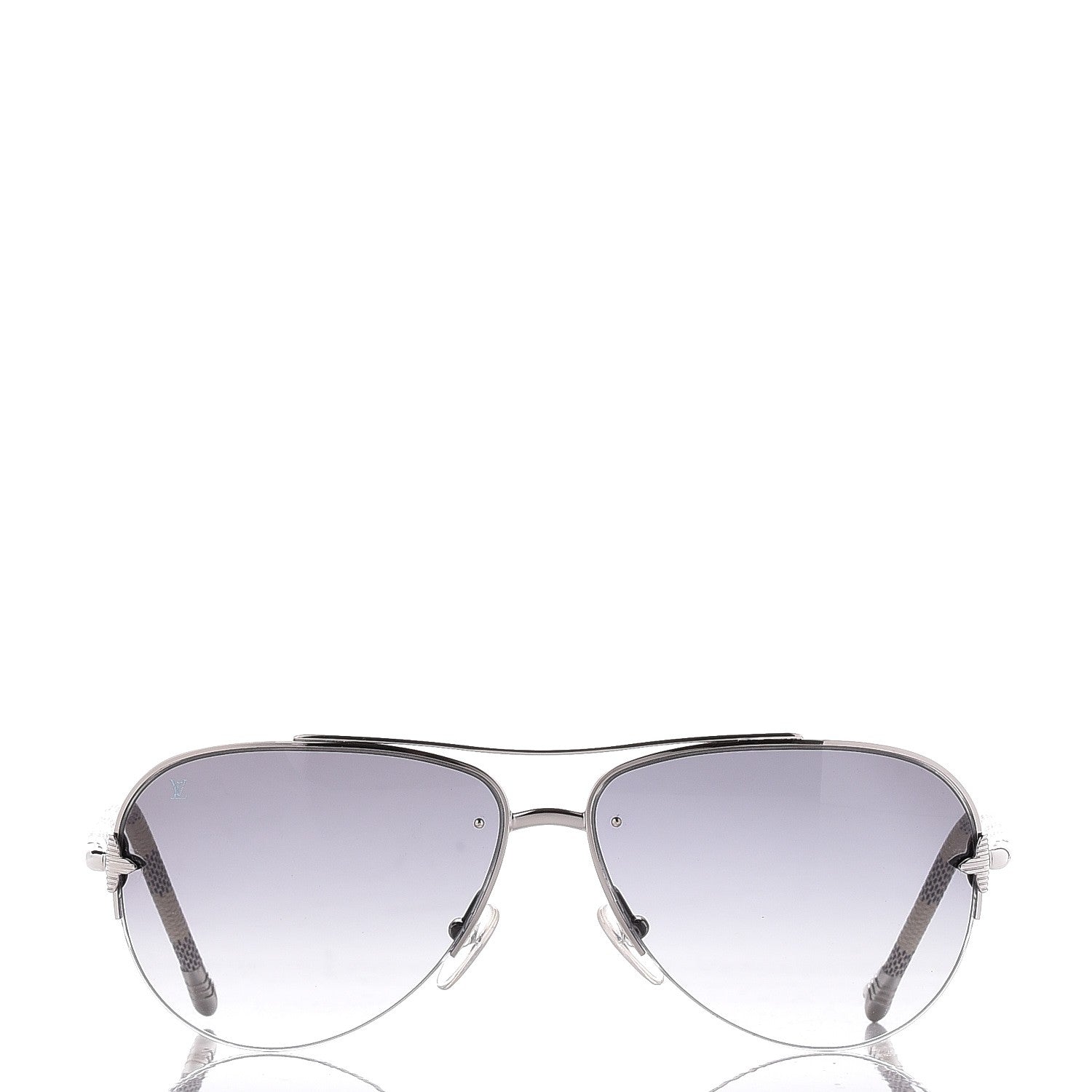 Louis Vuitton Damier Azur Petite Viola Pilote Aviator Sunglasses Z0570U 2 of 8