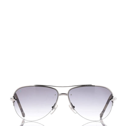 Louis Vuitton Damier Azur Petite Viola Pilote Aviator Sunglasses Z0570U 2 of 8