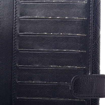 Chanel Caviar Quilted CC Long Double Wallet Navy 9 of 14