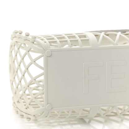 Fendi Recycled Plastic Vitello Liberty Matte Small Fendi Basket White Ice 9 of 11