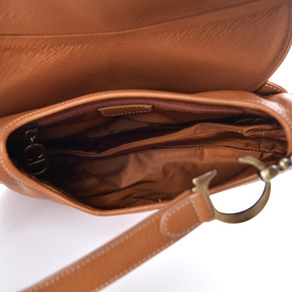 Christian Dior Calfskin Saddle Bag Tan 5 of 9