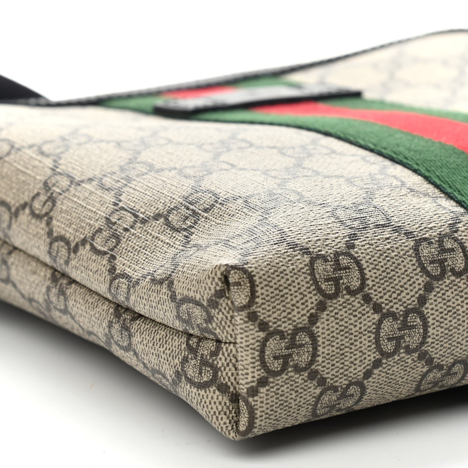 Gucci GG Supreme Monogram Web Messenger Bag Black 9 of 9