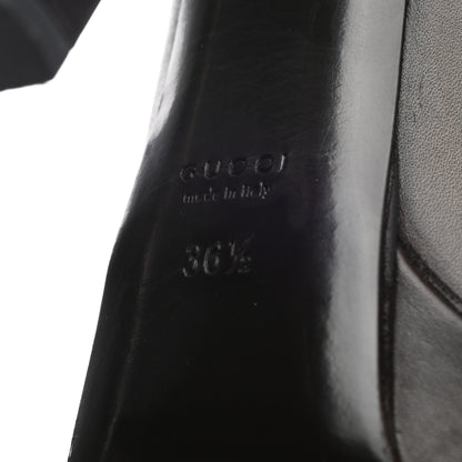 Gucci Calfskin Alexa Knee High Platform Boots 36.5 Black 6 of 8